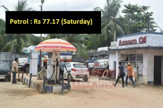 BJPâ€™s â€˜Acche Dinâ€™ ? Petrol Price hikes at Rs. 77.17, Diesel price crossed Rs. 70 in Tripura on Saturday : Rupee dived record low Rs 70.87 against US Dollar, worst in Indiaâ€™s history 